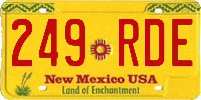 NM license plate 249RDE