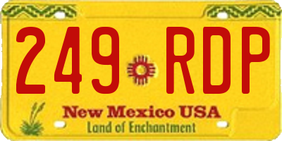 NM license plate 249RDP