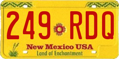 NM license plate 249RDQ