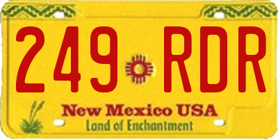 NM license plate 249RDR