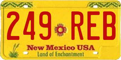 NM license plate 249REB