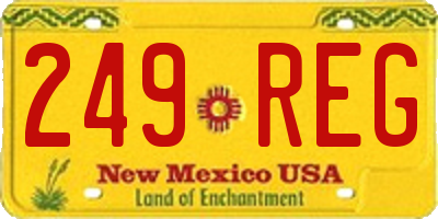 NM license plate 249REG