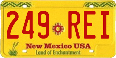 NM license plate 249REI