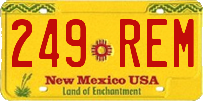 NM license plate 249REM