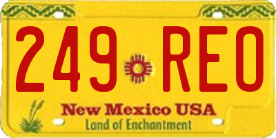 NM license plate 249REO