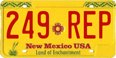 NM license plate 249REP