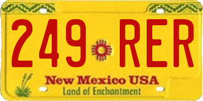 NM license plate 249RER