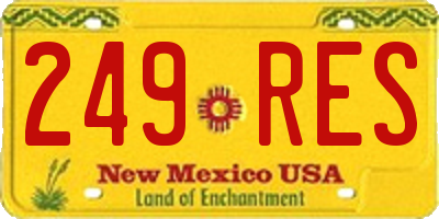 NM license plate 249RES