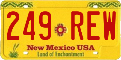 NM license plate 249REW