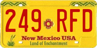 NM license plate 249RFD