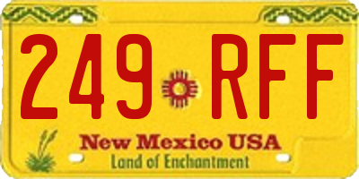 NM license plate 249RFF