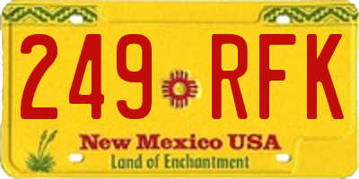 NM license plate 249RFK