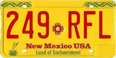 NM license plate 249RFL