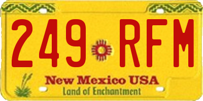 NM license plate 249RFM