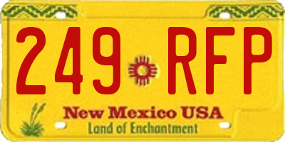 NM license plate 249RFP