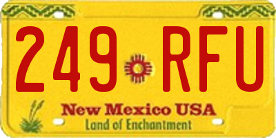 NM license plate 249RFU