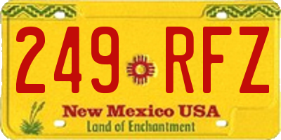 NM license plate 249RFZ