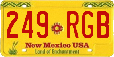NM license plate 249RGB