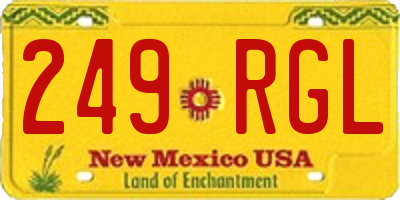 NM license plate 249RGL