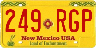 NM license plate 249RGP