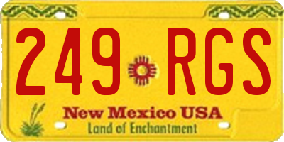 NM license plate 249RGS