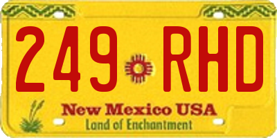 NM license plate 249RHD