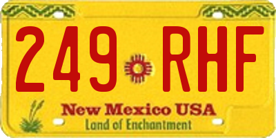 NM license plate 249RHF