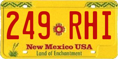 NM license plate 249RHI