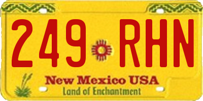 NM license plate 249RHN