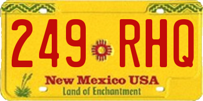 NM license plate 249RHQ