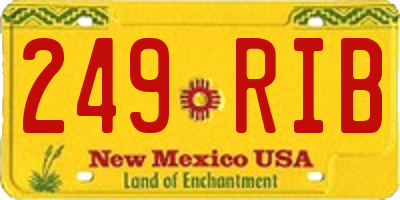 NM license plate 249RIB