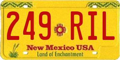 NM license plate 249RIL