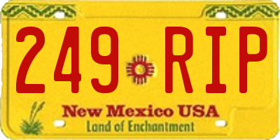 NM license plate 249RIP