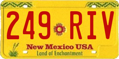 NM license plate 249RIV