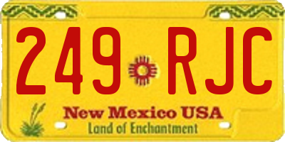 NM license plate 249RJC