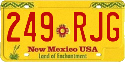 NM license plate 249RJG