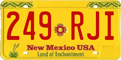 NM license plate 249RJI