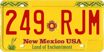 NM license plate 249RJM