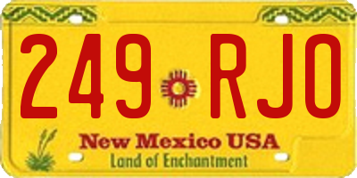NM license plate 249RJO