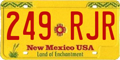 NM license plate 249RJR
