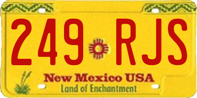 NM license plate 249RJS