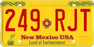 NM license plate 249RJT