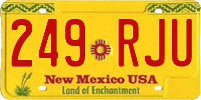 NM license plate 249RJU