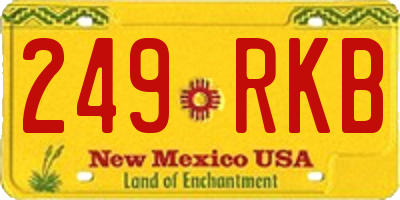 NM license plate 249RKB