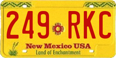 NM license plate 249RKC