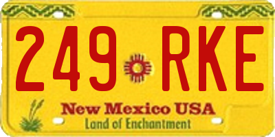 NM license plate 249RKE