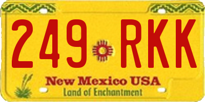 NM license plate 249RKK