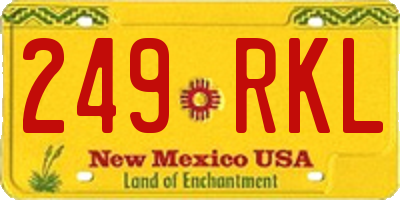 NM license plate 249RKL