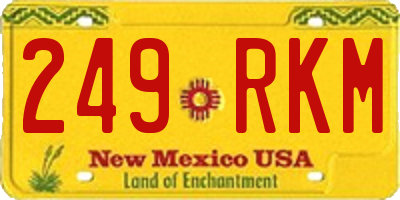 NM license plate 249RKM
