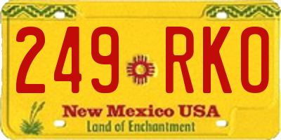 NM license plate 249RKO